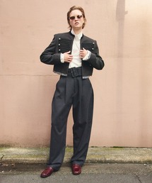 PRANK PROJECT | 【2026Autumn Pre-Order】ハイウエストベルトコクーンパンツ / High-Waist Belt Cocoon Pants(スラックス)