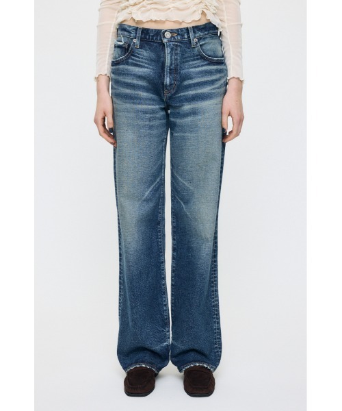 MOUSSY(マウジー)の「【26年AW新作】【新登場】MVS MIDRISE STRAIGHT(デニムパンツ・レディース・ワンウォッシュ/ダークブルー・26inch/23inch/24inch/25inch)」の7枚目の写真