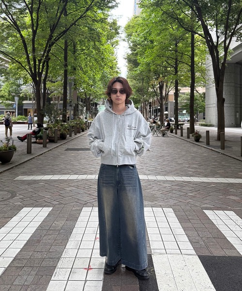 UNDERSTATEMENTs(アンダーステイトメント)の「ヴィンテージブラストワイドデニムパンツ(デニムパンツ・メンズ・ブラック・SMALL/MEDIUM/LARGE)」の2枚目の写真
