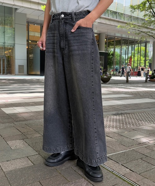 UNDERSTATEMENTs(アンダーステイトメント)の「ヴィンテージブラストワイドデニムパンツ(デニムパンツ・メンズ・ブラック・SMALL/MEDIUM/LARGE)」の10枚目の写真