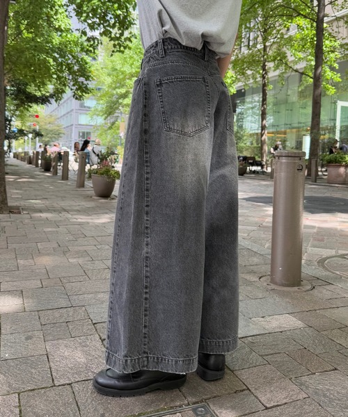 UNDERSTATEMENTs(アンダーステイトメント)の「ヴィンテージブラストワイドデニムパンツ(デニムパンツ・メンズ・ブラック・SMALL/MEDIUM/LARGE)」の13枚目の写真