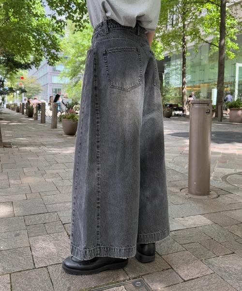 UNDERSTATEMENTs(アンダーステイトメント)の「ヴィンテージブラストワイドデニムパンツ(デニムパンツ・メンズ・ブラック・SMALL/MEDIUM/LARGE)」の14枚目の写真