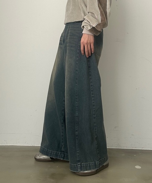 UNDERSTATEMENTs(アンダーステイトメント)の「ヴィンテージブラストワイドデニムパンツ(デニムパンツ・メンズ・ブラック・SMALL/MEDIUM/LARGE)」の22枚目の写真