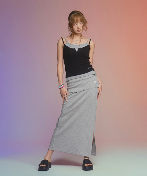 ASON(アズオン)の「DEWY LONG SKIRT / GRAY(スカート・レディース・その他・FREE)」の1枚目の写真