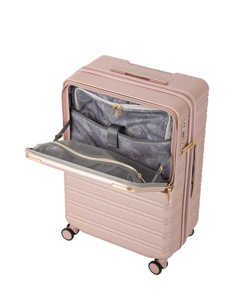 Jewelna Rose(ジュエルナローズ)の「ノクシエラ フロントポケット付スーツケース 65L 09362(スーツケース/キャリーバッグ・レディース・シルバー/ピンク/ネイビー・FREE)」の22枚目の写真