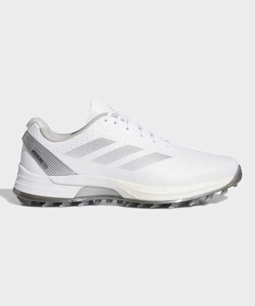 adidas(アディダス)の「アディゼロ ZG 25【adidas Golf/アディダスゴルフ】(スニーカー・メンズ・ホワイト×グレー・24.5cm/25.5cm/26.5cm/27.5cm/25.0cm/26.0cm/27.0cm/28.0cm)」の1枚目の写真