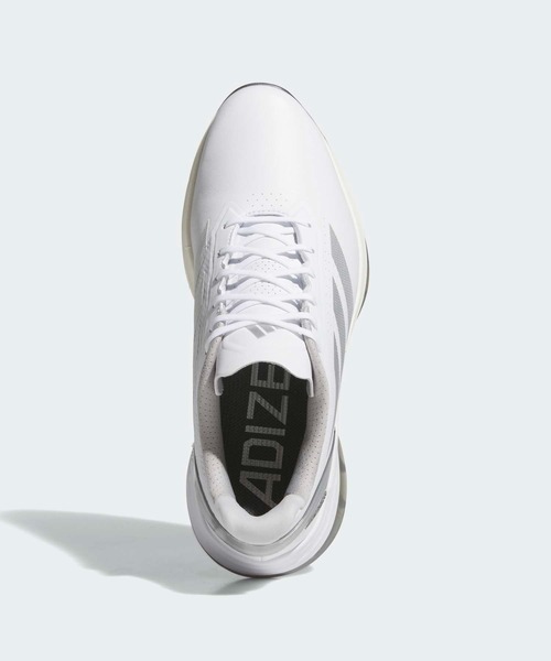 adidas(アディダス)の「アディゼロ ZG 25【adidas Golf/アディダスゴルフ】(スニーカー・メンズ・ホワイト×グレー・24.5cm/25.5cm/26.5cm/27.5cm/25.0cm/26.0cm/27.0cm/28.0cm)」の2枚目の写真