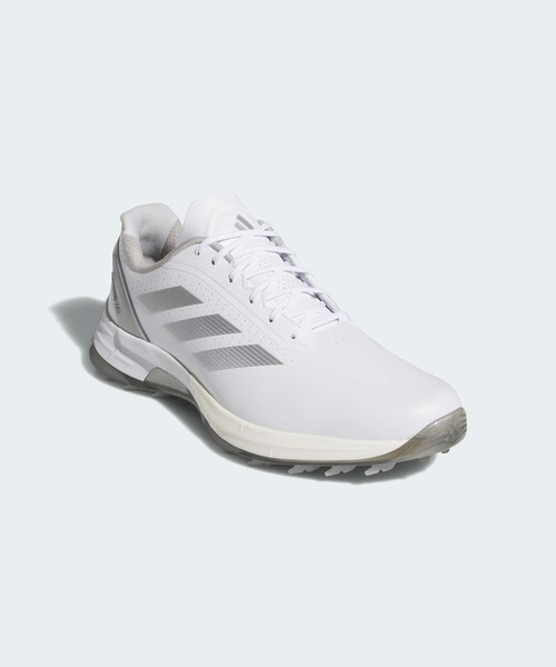 adidas(アディダス)の「アディゼロ ZG 25【adidas Golf/アディダスゴルフ】(スニーカー・メンズ・ホワイト×グレー・24.5cm/25.5cm/26.5cm/27.5cm/25.0cm/26.0cm/27.0cm/28.0cm)」の4枚目の写真