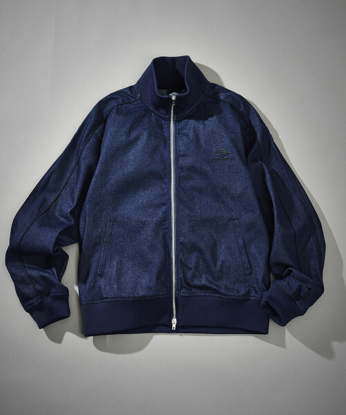 UMBRO(アンブロ)の「UMBRO/アンブロ SP Track Jacket DENIM 10oz/別注 デニム トラックジャケット(デニムジャケット・メンズ・ネイビー/ブラック・LARGE/MEDIUM/X-LARGE)」の2枚目の写真