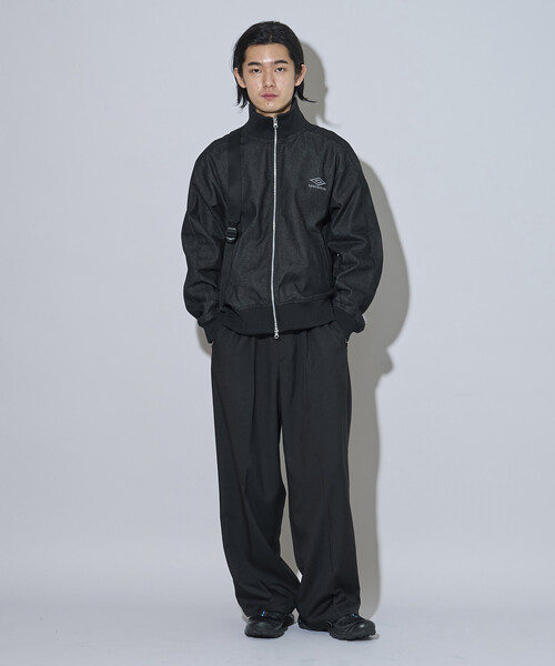 UMBRO(アンブロ)の「UMBRO/アンブロ SP Track Jacket DENIM 10oz/別注 デニム トラックジャケット(デニムジャケット・メンズ・ネイビー/ブラック・LARGE/MEDIUM/X-LARGE)」の3枚目の写真