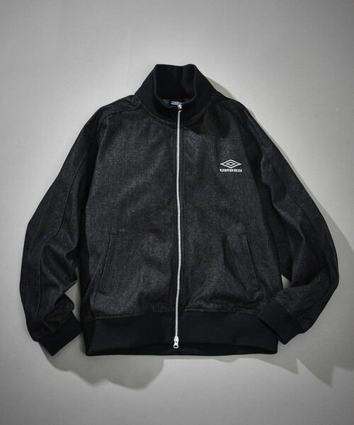 UMBRO(アンブロ)の「UMBRO/アンブロ SP Track Jacket DENIM 10oz/別注 デニム トラックジャケット(デニムジャケット・メンズ・ネイビー/ブラック・LARGE/MEDIUM/X-LARGE)」の4枚目の写真