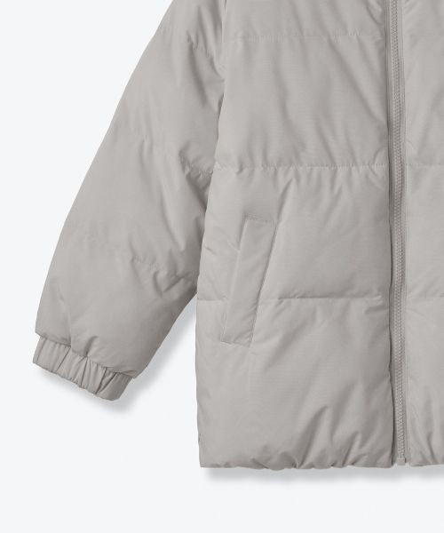 MUSINSA STANDARD KIDS（ムシンサスタンダードキッズ）の「デイリープファーリバーシブルフリースショートパディングジャケット [アッシュグレー/クリーム]（ブルゾン・レディース・その他・110/120/140/160/100/150/130）」の8枚目の写真