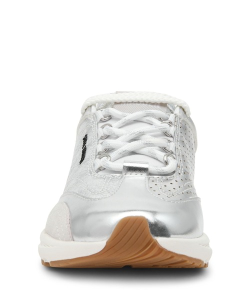 STEVE MADDEN(スティーブマデン)の「メタリックローカットスニーカー/S.MADDEN COLLECTOR-XA(スニーカー・レディース・ブラック×シルバー/シルバー・24.0cm/23.5-24/23.5cm/23.0cm/22.5cm/24.5cm)」の9枚目の写真