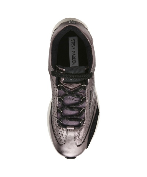 STEVE MADDEN(スティーブマデン)の「メタリックローカットスニーカー/S.MADDEN COLLECTOR-XA(スニーカー・レディース・ブラック×シルバー/シルバー・24.0cm/23.5-24/23.5cm/23.0cm/22.5cm/24.5cm)」の7枚目の写真