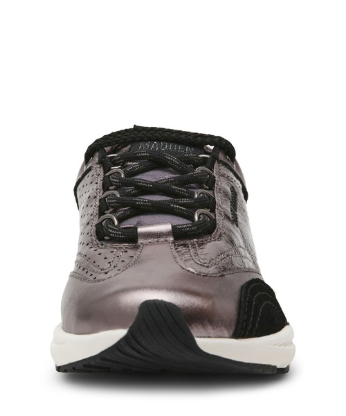 STEVE MADDEN(スティーブマデン)の「メタリックローカットスニーカー/S.MADDEN COLLECTOR-XA(スニーカー・レディース・ブラック×シルバー/シルバー・24.0cm/23.5-24/23.5cm/23.0cm/22.5cm/24.5cm)」の3枚目の写真