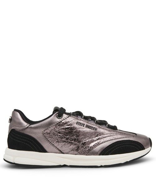 STEVE MADDEN(スティーブマデン)の「メタリックローカットスニーカー/S.MADDEN COLLECTOR-XA(スニーカー・レディース・ブラック×シルバー/シルバー・24.0cm/23.5-24/23.5cm/23.0cm/22.5cm/24.5cm)」の4枚目の写真