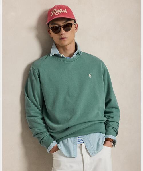 POLO RALPH LAUREN(ポロ ラルフ ローレン)の「ループバック フリース スウェットシャツ(スウェット・メンズ・グリーン・S/M/L)」の1枚目の写真
