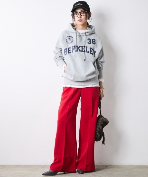 CHIC STYLE(シックスタイル)の「綿100%プリントフーディ<大きいサイズ有>シックスタイル(パーカー・レディース・杢グレー/ネイビー・3L/LL/L/M/5L/4L)」の3枚目の写真