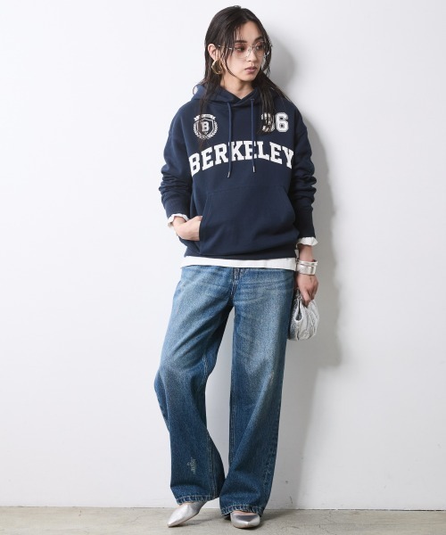 CHIC STYLE(シックスタイル)の「綿100%プリントフーディ<大きいサイズ有>シックスタイル(パーカー・レディース・杢グレー/ネイビー・3L/LL/L/M/5L/4L)」の11枚目の写真