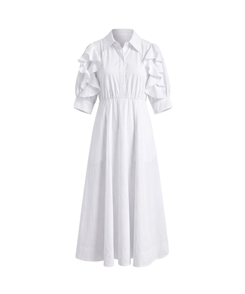 Rose Muse(ロゼミューズ)の「Bow tie shirts dress(シャツワンピース・レディース・ネイビー/アイボリー/ベージュ・FREE)」の10枚目の写真