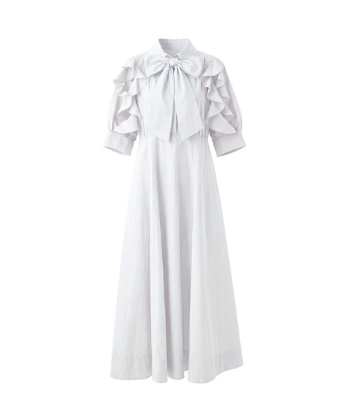 Rose Muse(ロゼミューズ)の「Bow tie shirts dress(シャツワンピース・レディース・ネイビー/アイボリー/ベージュ・FREE)」の12枚目の写真