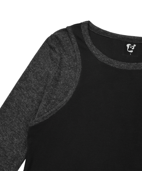 LMR(エルエムアール)の「スリムリブレイヤード長袖TシャツBLACK(Tシャツ/カットソー・レディース・ブラック・SMALL/MEDIUM)」の4枚目の写真