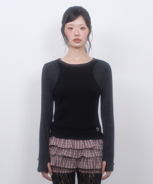 LMR(エルエムアール)の「スリムリブレイヤード長袖TシャツBLACK(Tシャツ/カットソー・レディース・ブラック・SMALL/MEDIUM)」の14枚目の写真