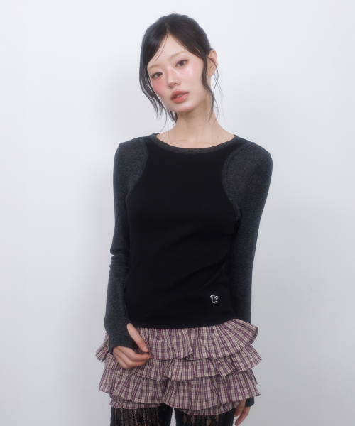 LMR(エルエムアール)の「スリムリブレイヤード長袖TシャツBLACK(Tシャツ/カットソー・レディース・ブラック・SMALL/MEDIUM)」の15枚目の写真