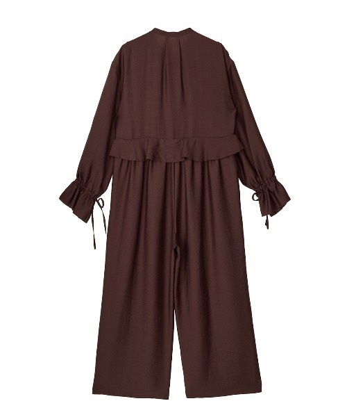 Ameri(アメリ)の「RIBBON DESIGN SHEER ROMPERS(つなぎ/オールインワン・レディース・ブラック/ボルドー・X-SMALL/SMALL/MEDIUM)」の6枚目の写真