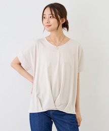 ポンチ接触冷感裾タックTシャツ