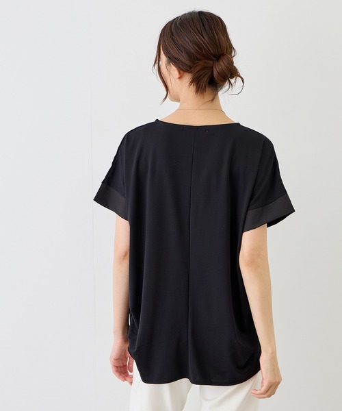 Jayro（ジャイロ）の「ポンチ接触冷感裾タックTシャツ（Tシャツ/カットソー・レディース・ブラック/チャコールグレー/ブルー系その他4/ホワイト系その他/ベージュ系その他2・M）」の8枚目の写真