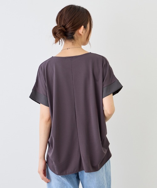 Jayro（ジャイロ）の「ポンチ接触冷感裾タックTシャツ（Tシャツ/カットソー・レディース・ブラック/チャコールグレー/ブルー系その他4/ホワイト系その他/ベージュ系その他2・M）」の14枚目の写真