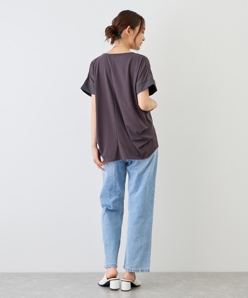 Jayro（ジャイロ）の「ポンチ接触冷感裾タックTシャツ（Tシャツ/カットソー・レディース・ブラック/チャコールグレー/ブルー系その他4/ホワイト系その他/ベージュ系その他2・M）」の18枚目の写真