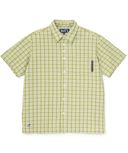 BOTT(ボット)の「BoTT / ボット Plaid S/S Shirt(シャツ/ブラウス・メンズ・グリーン/ブラウン・MEDIUM/LARGE)」の2枚目の写真
