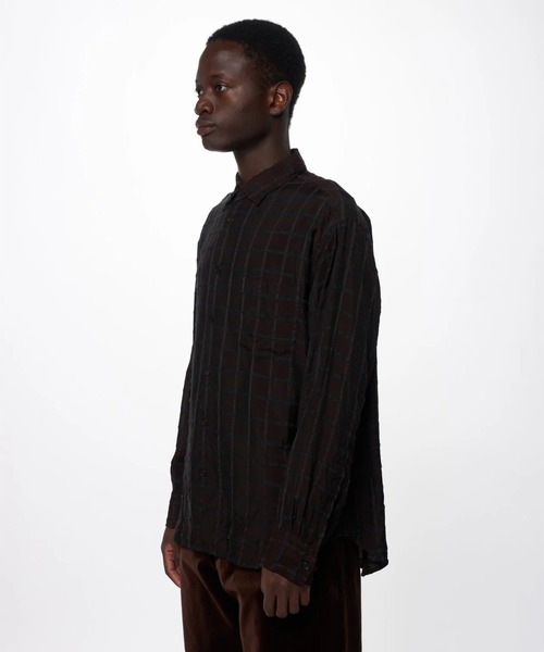 markaware（マーカウェア）の「【marka】SEMI SPREAD COLLAR SHIRT（シャツ/ブラウス・メンズ・ブラウン/グレー・1/2/3）」の5枚目の写真