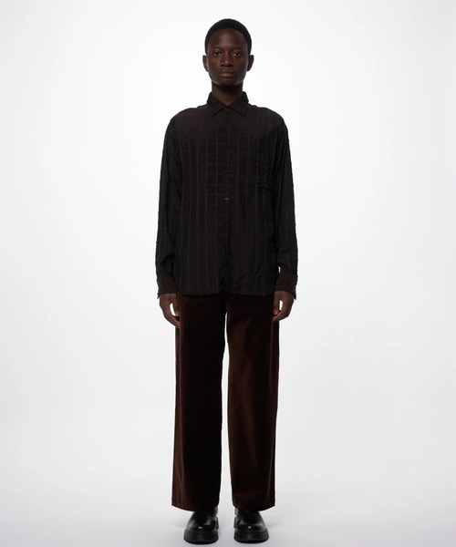 markaware（マーカウェア）の「【marka】SEMI SPREAD COLLAR SHIRT（シャツ/ブラウス・メンズ・ブラウン/グレー・1/2/3）」の7枚目の写真