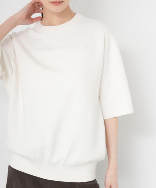 URBAN RESEARCH(アーバンリサーチ)の「コットンカシミヤハーフスリーブニット(ニット/セーター・レディース・ブルー系その他/グレー/オフホワイト・FREE)」の5枚目の写真