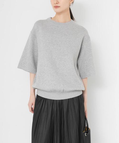 URBAN RESEARCH(アーバンリサーチ)の「コットンカシミヤハーフスリーブニット(ニット/セーター・レディース・ブルー系その他/グレー/オフホワイト・FREE)」の14枚目の写真