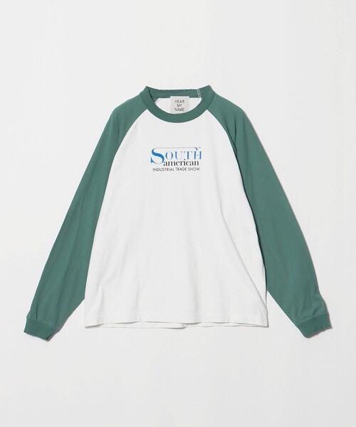 HEAR MY NAME(ヒアマイネーム)の「【別注】<HEAR MY NAME>ラグラン ロングスリーブ Tシャツ(Tシャツ/カットソー・レディース・ネイビー/レッド/オリーブ・FREE)」の2枚目の写真