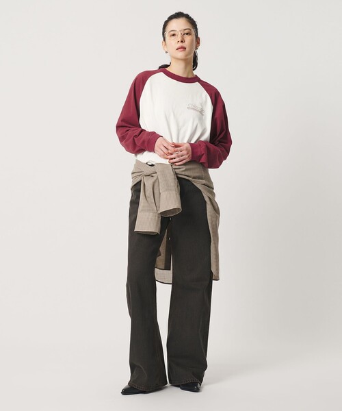 HEAR MY NAME(ヒアマイネーム)の「【別注】<HEAR MY NAME>ラグラン ロングスリーブ Tシャツ(Tシャツ/カットソー・レディース・ネイビー/レッド/オリーブ・FREE)」の6枚目の写真