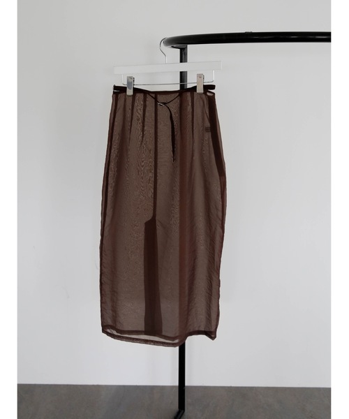 Katrin TOKYO(カトリーントーキョー)の「belted sheer skirt(スカート・レディース・ピンク/アイボリー/ブラウン・XS/FREE)」の2枚目の写真