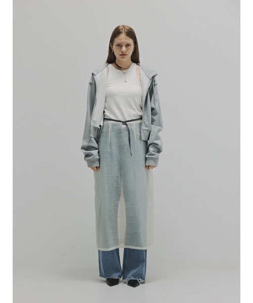 Katrin TOKYO(カトリーントーキョー)の「belted sheer skirt(スカート・レディース・ピンク/アイボリー/ブラウン・XS/FREE)」の1枚目の写真