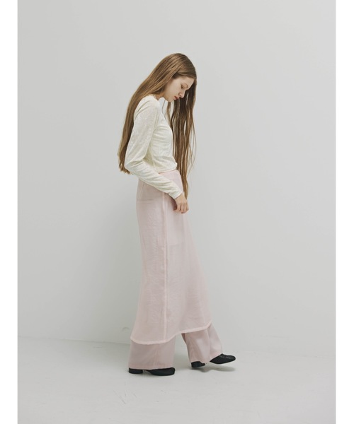 Katrin TOKYO(カトリーントーキョー)の「belted sheer skirt(スカート・レディース・ピンク/アイボリー/ブラウン・XS/FREE)」の15枚目の写真