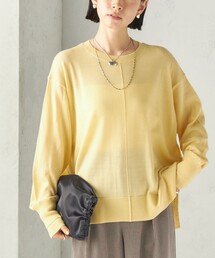 〈手洗い可能〉ウォッシャブル ウール ダブル カフス ニット プルオーバー