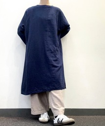 オーガニック綿糸クルーワンピース