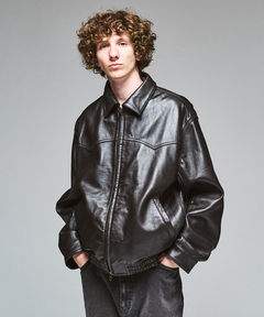 LAMB LEATHER CAR COAT:ラムレザー カーコート（ライダースジャケット