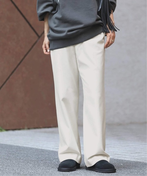 JOURNAL STANDARD relume(ジャーナルスタンダード レリューム)の「《追加2 / 新色》サーモサキソニー裏起毛パンツ(スラックス・レディース・アイボリー・38/40/36)」の1枚目の写真