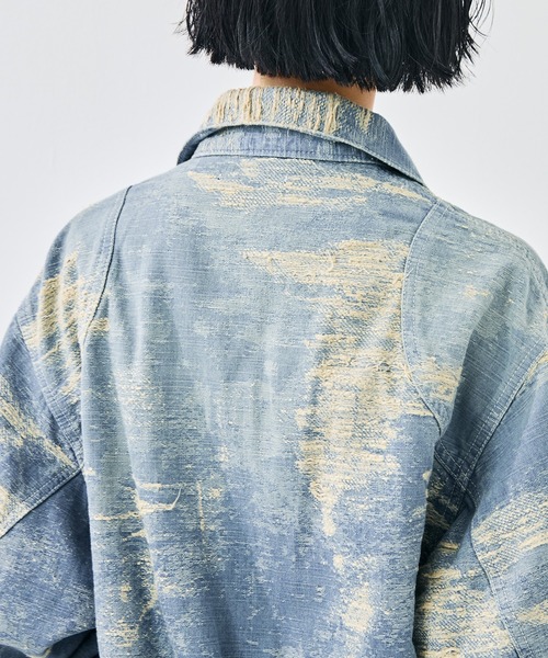 TAAKK(ターク)の「【TAAKK/ターク】DENIM BLOUSON/デニムブルゾン/ウォッシャブル(デニムジャケット・レディース・グレー/ダークインディゴブルー・1)」の21枚目の写真