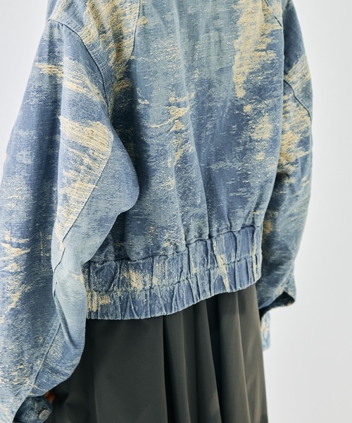 TAAKK(ターク)の「【TAAKK/ターク】DENIM BLOUSON/デニムブルゾン/ウォッシャブル(デニムジャケット・レディース・グレー/ダークインディゴブルー・1)」の20枚目の写真