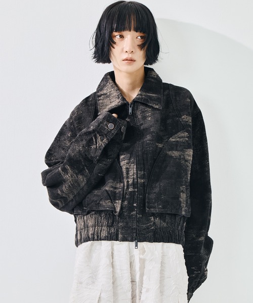 TAAKK(ターク)の「【TAAKK/ターク】DENIM BLOUSON/デニムブルゾン/ウォッシャブル(デニムジャケット・レディース・グレー/ダークインディゴブルー・1)」の14枚目の写真